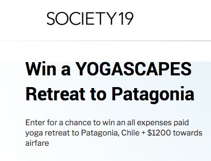 Yogascapes Retreat to Patagonia Sweepstakes