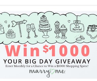 Your Big Day $1,000 Monthly Giveaway