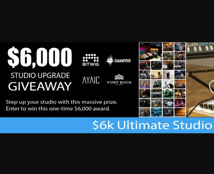 Yurt Rock Ultimate Studio Giveaway - Win $6,000 Worth Of Studio Gear