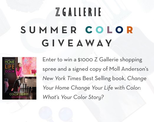 Z Gallerie Summer Color Giveaway
