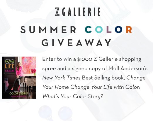 Z Gallerie Summer Color Giveaway