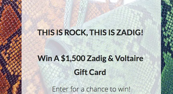 Zadig & Voltaire Gift Card Giveaway!