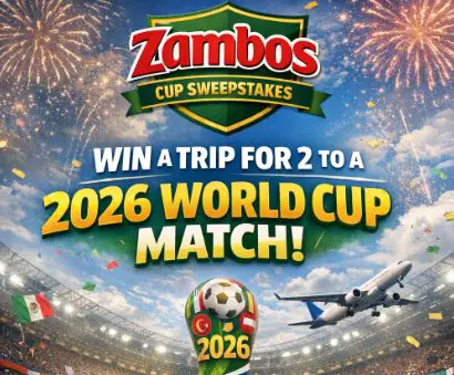 Zambos Cup Sweepstakes - Win a trip for 2 to a 2026 World Cup match