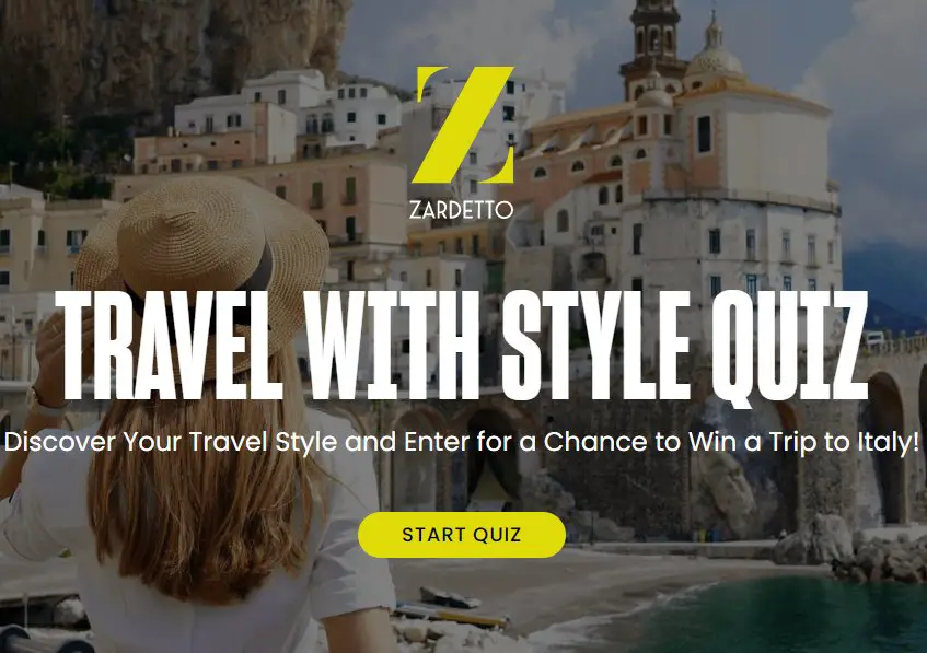 Zardetto Travel With Style Sweepstakes - Win A $12,000 Trip For 2 To Italy