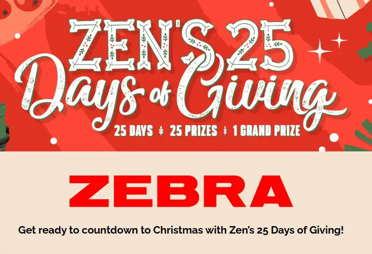 Zen’s 25 Days of Giving Giveaway - Luxury Resort Vacation & Daily Prizes Up for Grabs