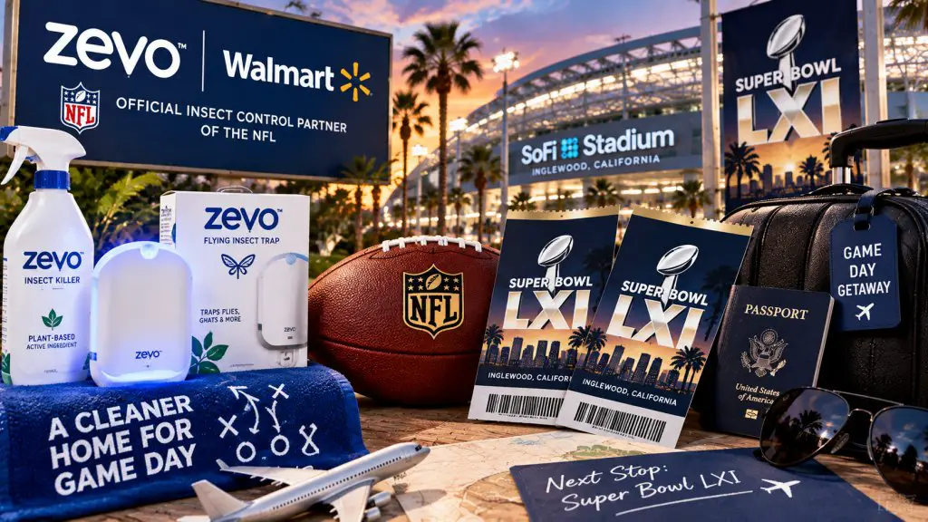 Zevo & Walmart NFL Sweepstakes – Win A Trip To Superbowl LXI