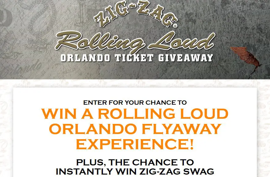 Zig-Zag Rolling Loud Sweepstakes & Instant Win - Win a Trip for 2 to the 2026 Rolling Loud Music Festival in Orlando