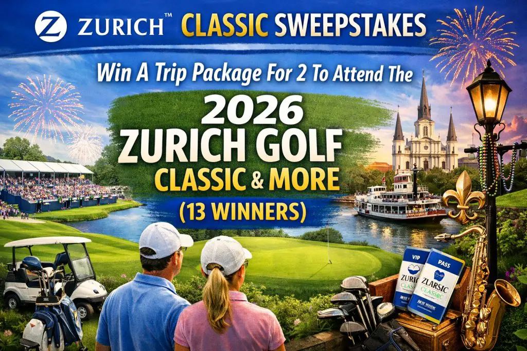 Zurich Classic Sweepstakes – Win A Trip Package For 2 To Attend The 2026 Zurich Golf Classic & More (13 Winners)