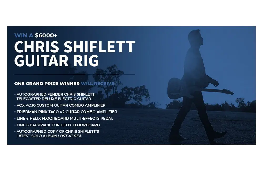 ZZounds Music Chris Shiflett Guitar Rig Giveaway - Win A Signed Fender Guitar + A Guitar Rig Set